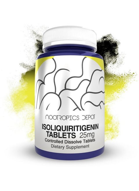 Isoliquiritigenin Controlled Dissolve Tablets | 60 Count | 25mg | Licorice Extract | Glycyrrhiza glabra | Mood, Relaxation, and Energy Support