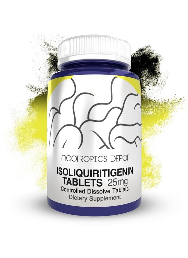Isoliquiritigenin Controlled Dissolve Tablets | 60 Count | 25mg | Licorice Extract | Glycyrrhiza glabra | Mood, Relaxation, and Energy Support