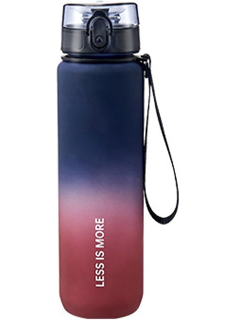 ليس إز مور زجاجة مياه رياضية تحفيزية 500 مللي مع قلم تحديد الوقت زجاجة شرب مانعة للتسرب لممارسة الرياضة في الصالة الرياضية وركوب الدراجات في الهواء الطلق والتنزه والتخييم والسفر - Image 1