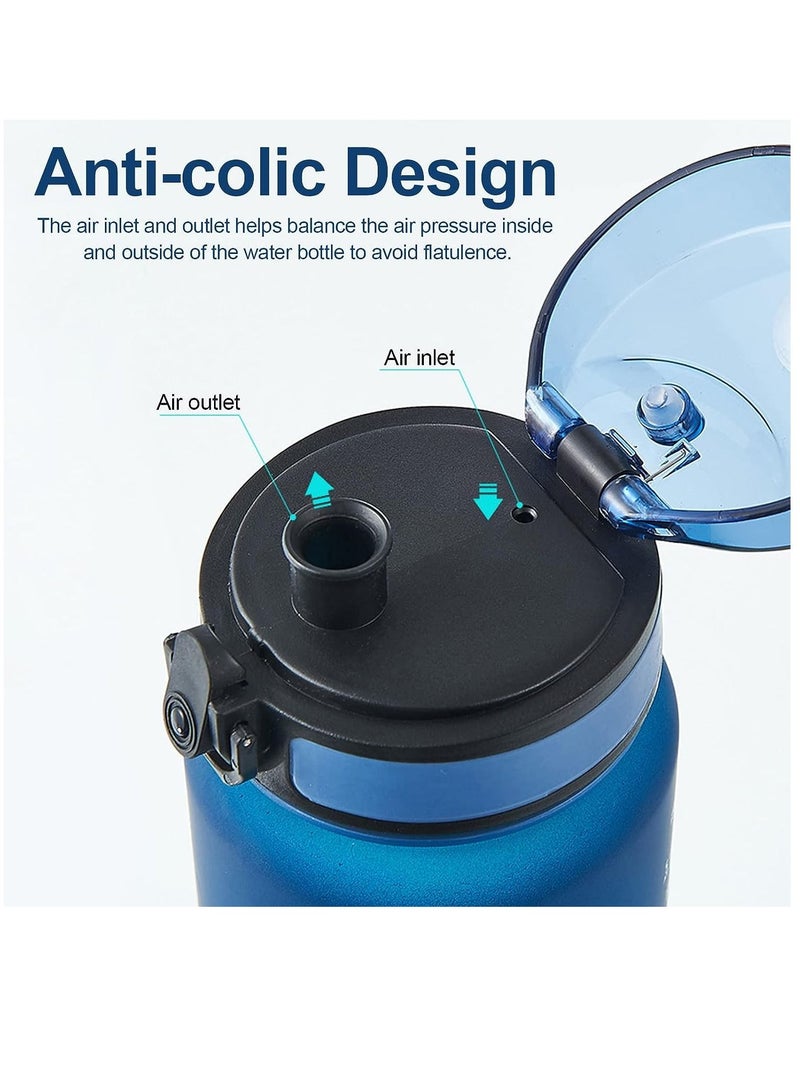 ليس إز مور زجاجة مياه رياضية تحفيزية 500 مللي مع قلم تحديد الوقت زجاجة شرب مانعة للتسرب لممارسة الرياضة في الصالة الرياضية وركوب الدراجات في الهواء الطلق والتنزه والتخييم والسفر - Image 4