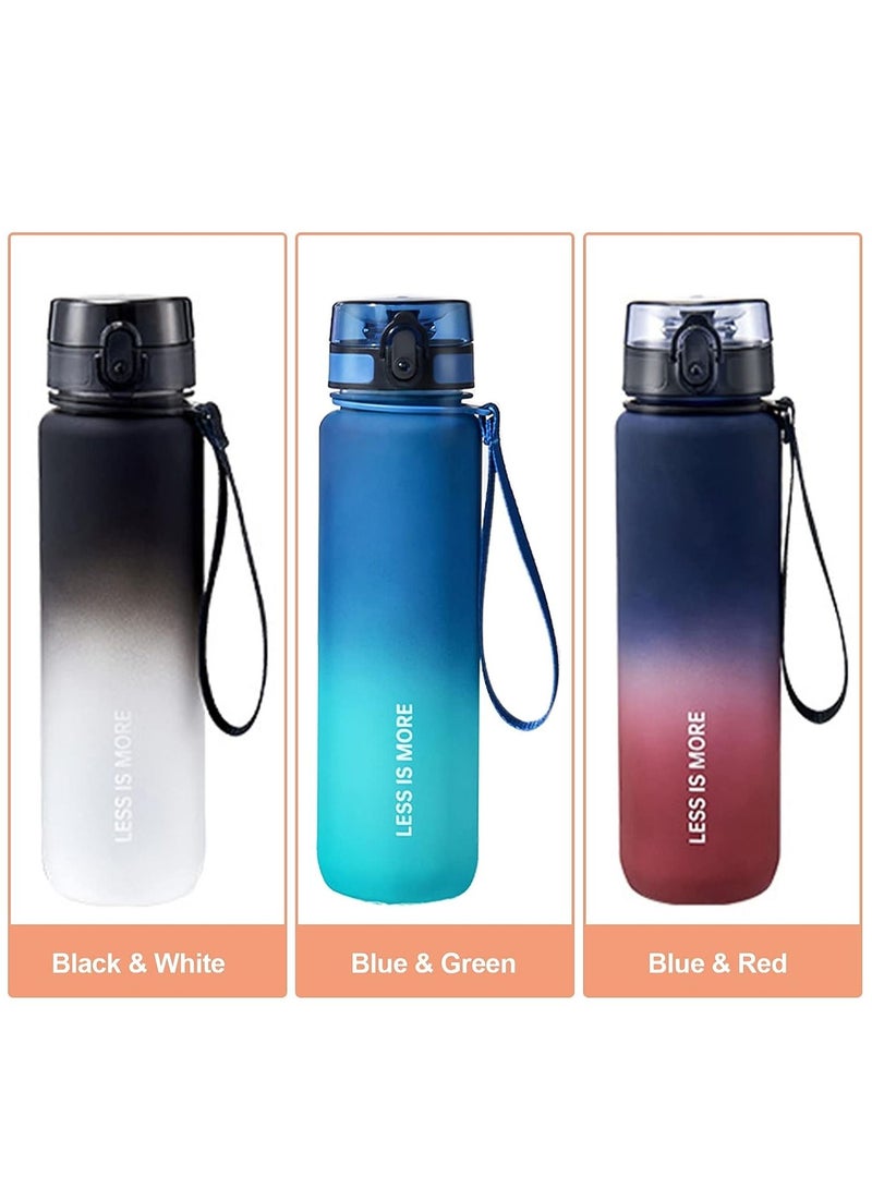 ليس إز مور زجاجة مياه رياضية تحفيزية 500 مللي مع قلم تحديد الوقت زجاجة شرب مانعة للتسرب لممارسة الرياضة في الصالة الرياضية وركوب الدراجات في الهواء الطلق والتنزه والتخييم والسفر - Image 2