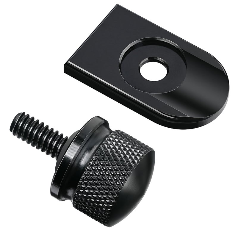 Amazicha Black Seat Bolt Tab Screw Mount Knob Cover for Harley Touring 1996-2024