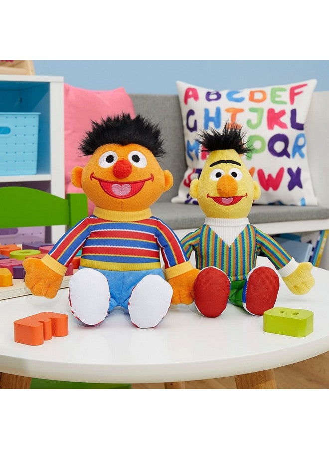 Just Play Sesame Street Friends Bert and Ernie 8-inch 2-Piece Sustainable Plush Stuffed Animals Set, Kids Toys for Ages 18 Month - Image 1
