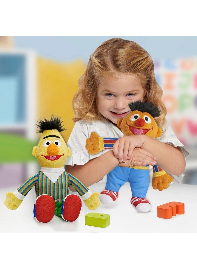 Just Play Sesame Street Friends Bert and Ernie 8-inch 2-Piece Sustainable Plush Stuffed Animals Set, Kids Toys for Ages 18 Month - Image 2