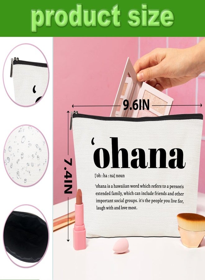 CQM 4pcs Hawaiian Inspirational Makeup Bag, Hawaiian Gifts Cosmetic Bag, Hawaii Souvenirs, Minimalist Thank You Gifts for Women Female Grandma Friend Wife Mom Sister - Image 2