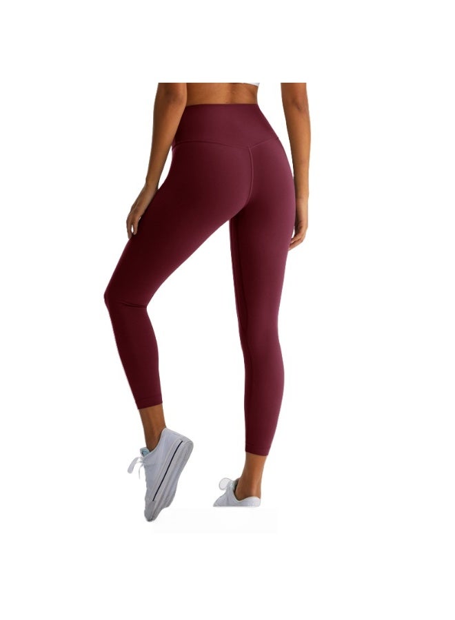 NIBEMINENT Essential/Pure&Plain 7/8 Leggings, High Waisted Compression Soft Pants Workout Athletic Yoga Pants 24" - Image 1