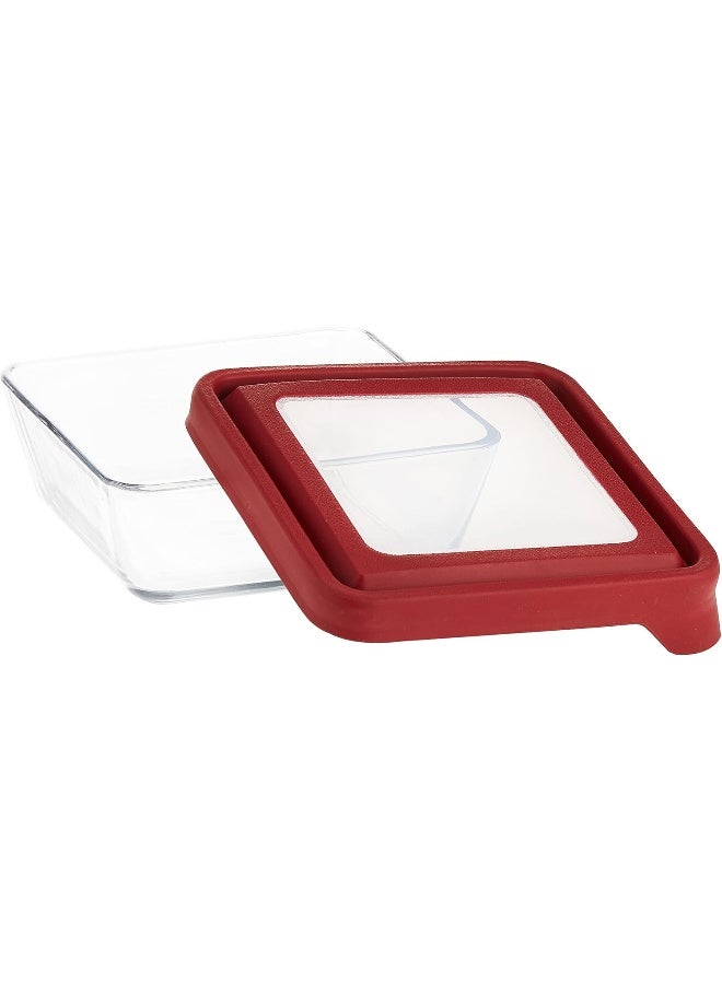 Anchor Hocking Trueseal Glass Food Storage Container With Lid, Cherry, 4 3/4 Cup - Image 2