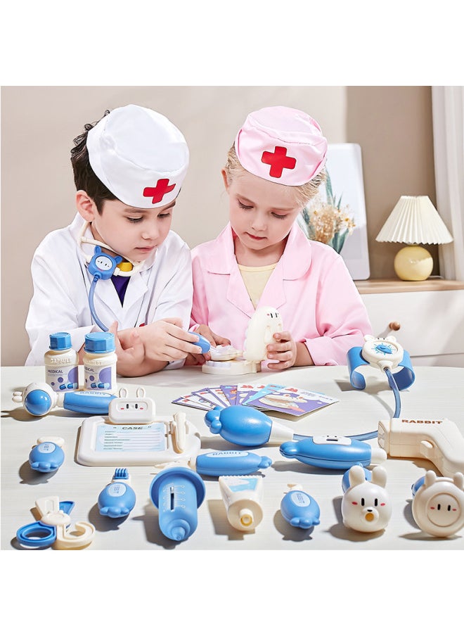null - Nana Rabbit Play Home Simulation Medical Portable Toy Case Cute Cute Fun Shape Educational Children's Toy-Color:Blue Basic Model (mail Order Box) - Image 1