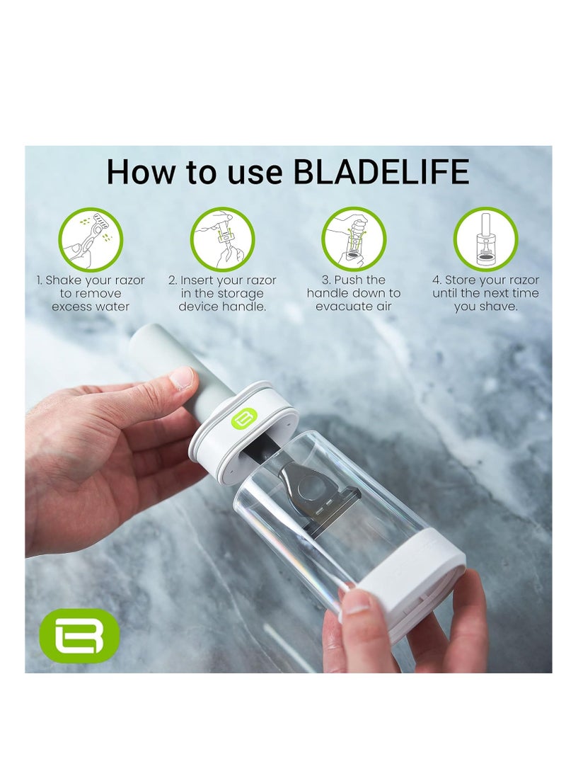 BLADELIFE - Sorbient Cartridge for BLADELIFE Razor Holder and Travel Case, Extracts Moisture to Keep Blade Dry and Sharp, Doubles Blade Life- 2 PACK - Image 1