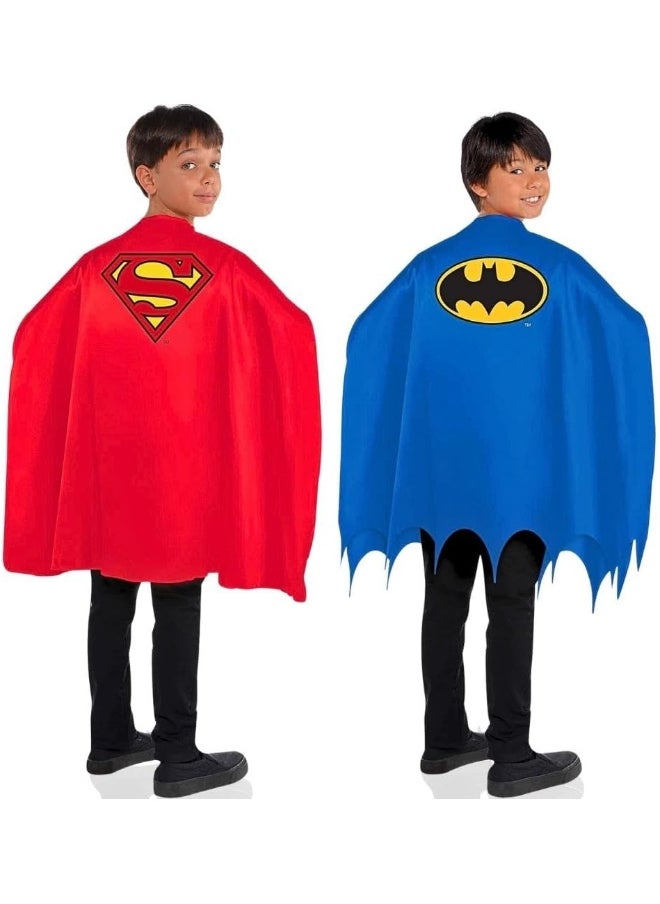 Amscan - Kids Superman and Batman Capes- 2 pcs. - Image 1