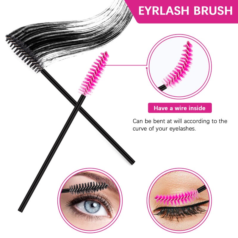 Rolybag Disposable Makeup Applicators Kit Mascara Wands Eyeliner Brushes Lip Applicators Eyeshadow Applicators Disposable Makeup Tools with Organizer Box for Easy Portability - Image 3