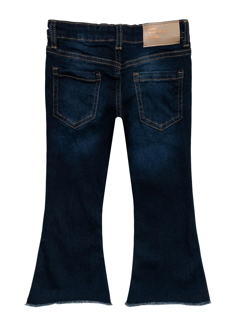 مينوتي Kids Girls Flared Denim Jean