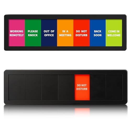EliteSign Office Door Signs,7 Options-Do Not Disturb, Out of Office, In a Meeting, Working Remotely,Please Knock, Back Soon, Come in Welcome Privacy Door Signs Available and Away for Conference Room & Meeting - Image 1