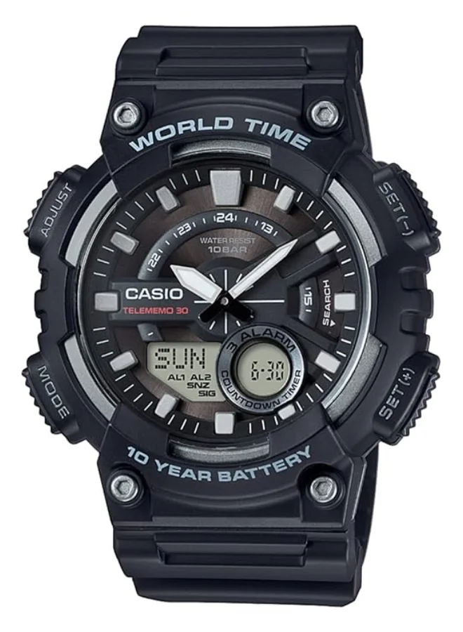 CASIO Men's Resin Digital Watch AEQ-110W-1AVDF - 52.2 mm