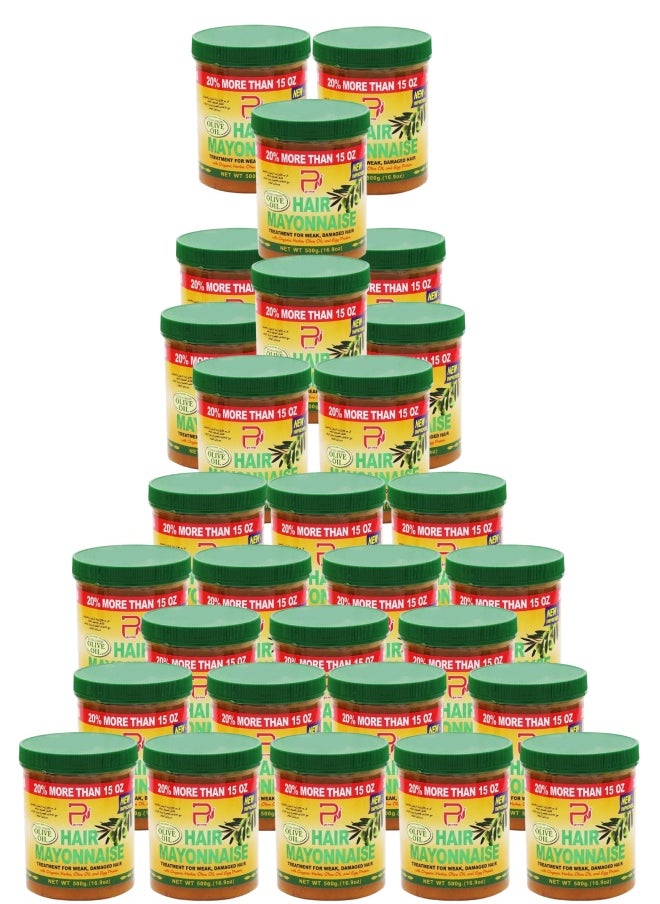 PYRON 29 Pieces Hair Mayonnaise Treatment for Weak & Damaged Hair with Olive Oil 500grams  - Image 1