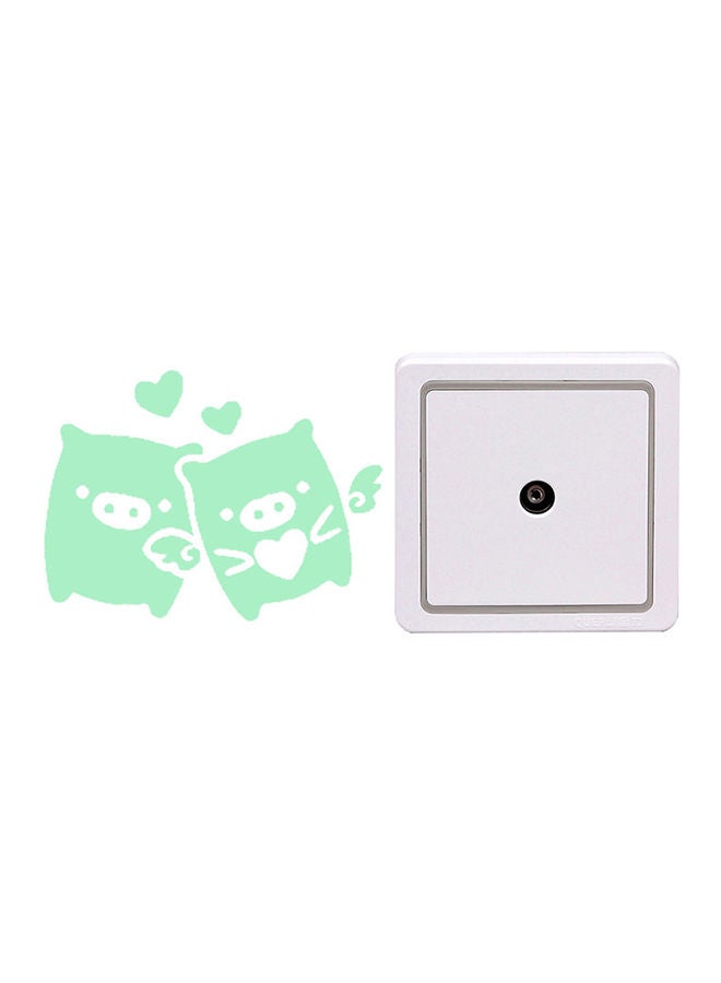 NIBEMINENT New Switch Cartoon Diy Wall Sticker Light Fluorescent Decoration Your Room Green 15.5X15.5cm - Image 1