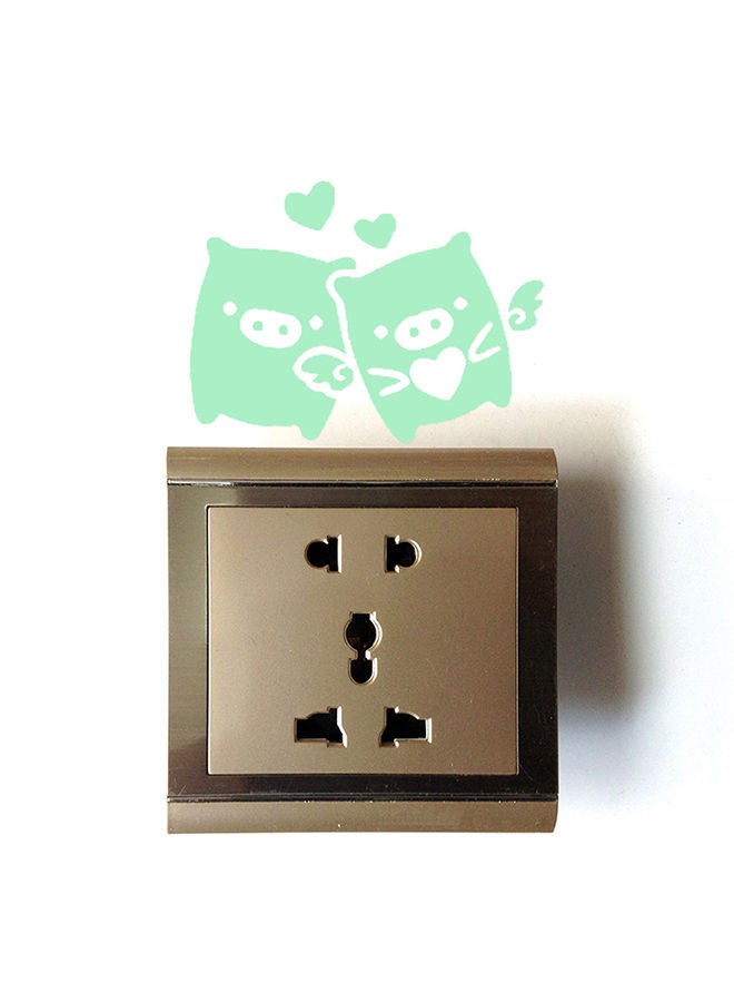 NIBEMINENT New Switch Cartoon Diy Wall Sticker Light Fluorescent Decoration Your Room Green 15.5X15.5cm - Image 2