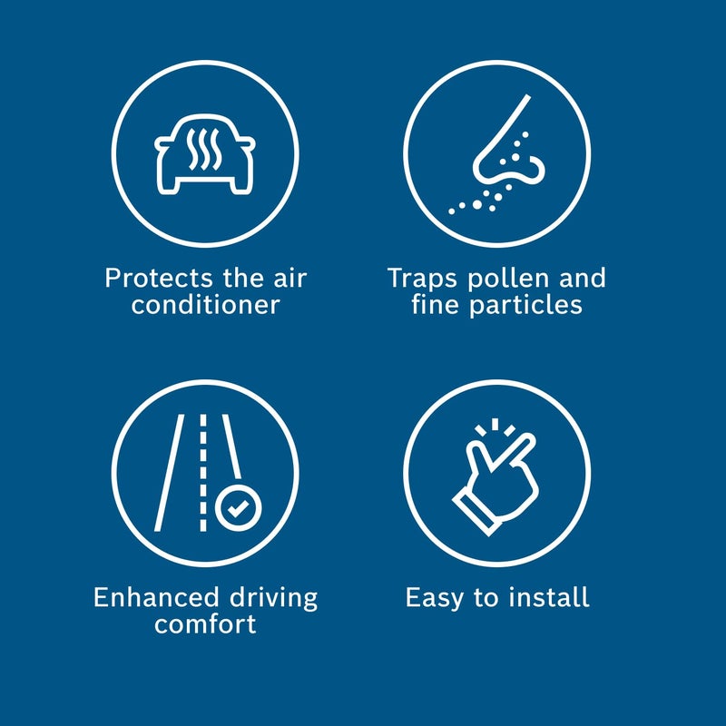 BOSCH F002H24942 Cabin Filter, Replacement Filter - Against Pollen and Dust for Cleaner Air Inside the Vehicle - Image 3