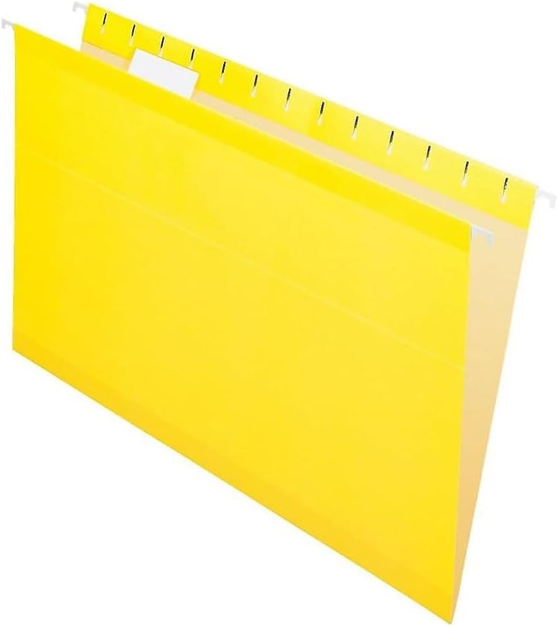 Pendaflex 04153 1/5 YEL Reinforced Hanging Folders, Legal Size, Yellow, 1/5 Cut, 25/BX (4153 1/5 YEL) - Image 1
