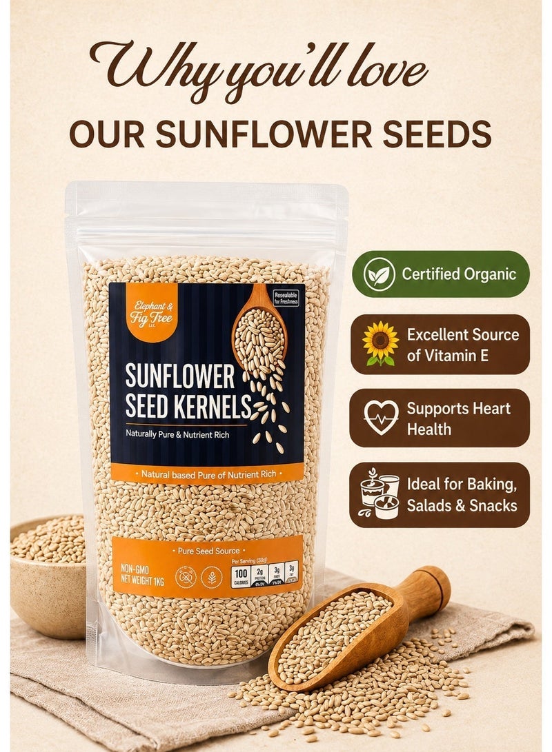 Elephant & Fig Tree Sunflower Seed Kernels 500g | Natural Shelled Sunflower Seeds | Rich in Vitamin E & Healthy Fats | Perfect for Salads, Baking & Snacks - Image 3