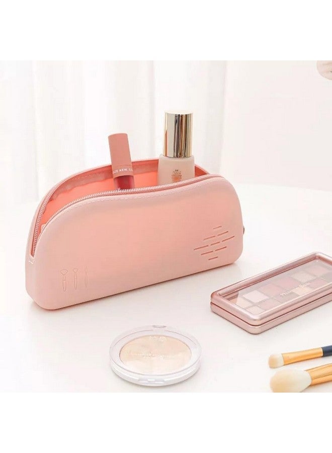 Zolypy Silicone Makeup Bag Travel Cosmetic Bag Stuff Bag Makeup Pouch Cute Makeup Organizer Versatile Zipper Pouch for Women - Image 2