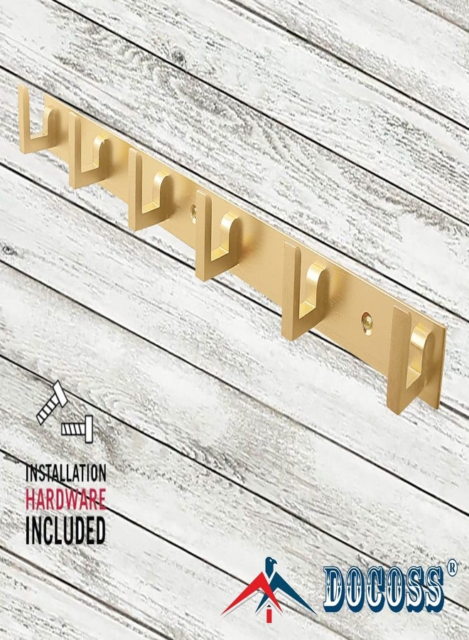 DOCOSS Metal Extra Long 40 cm Wall Hooks for Hanging Cloth Hangers for Wall,Door Hangers,Hook Rail (Pack of 2, Gold) - Image 5
