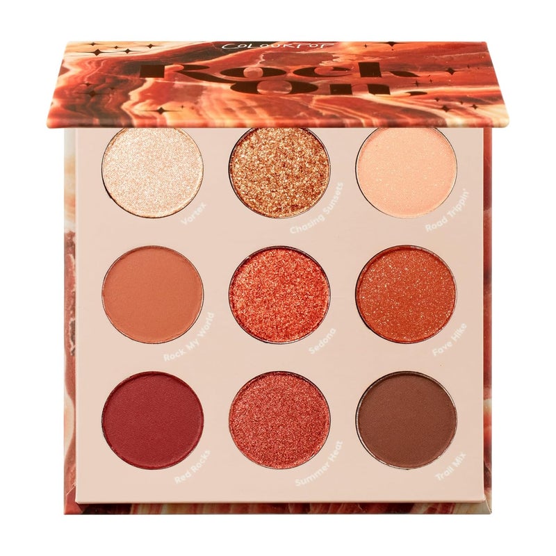 COLOURPOP ColourPop Rock On Shadow Palette - Warm, Earthy Terracotta Palette with Metallic and Matte Finishes - High-Pigment Makeup with a Long-Wearing Formula (0.3 oz)