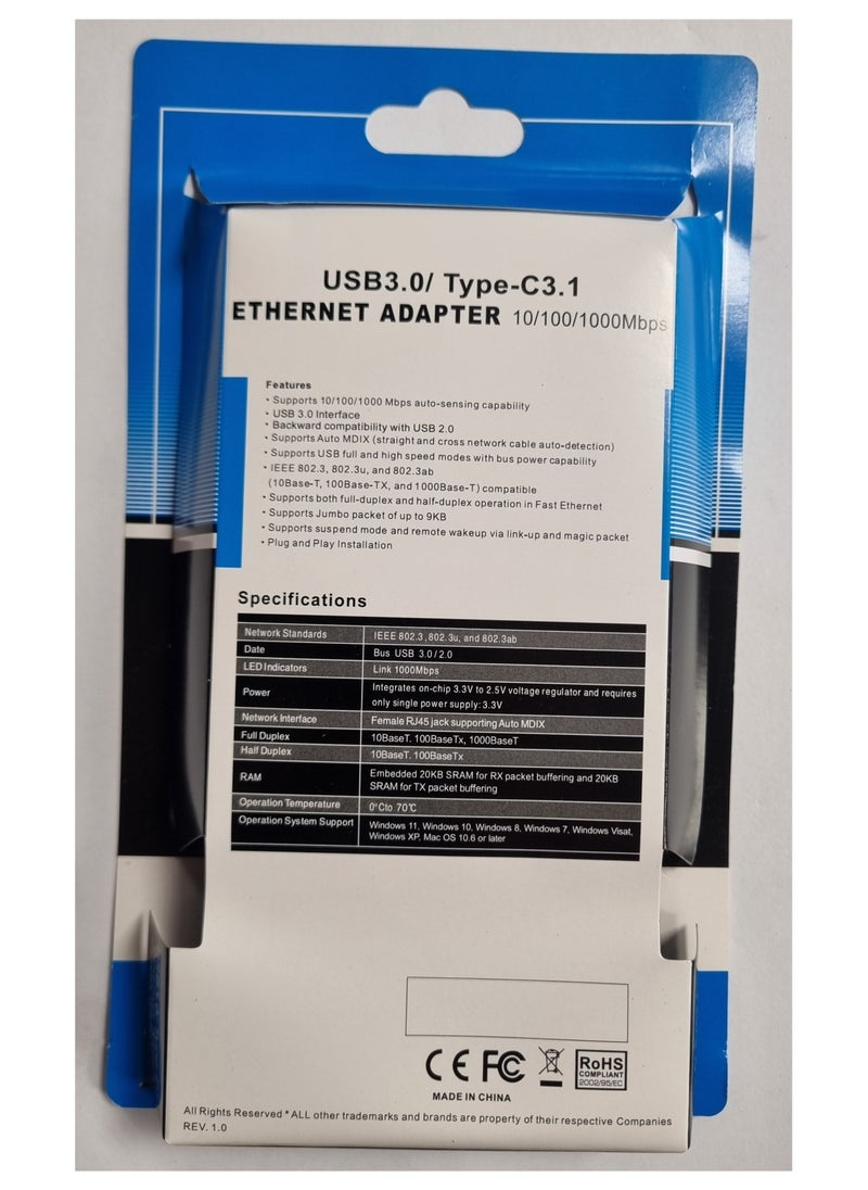 USB 3.0 / Type-C3.1 Ethernet Adapter  - Image 3