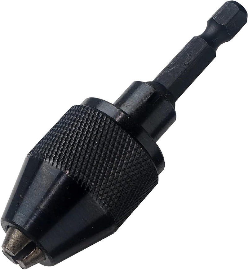 NEIKO 20753A Keyless Drill Chuck for Impact Driver Chuck Conversion Adapter 14 Hex Shank Convert Cordless Screwdrivers into Power Drills in Seconds For RoundShank Drill Bits No Keys Needed