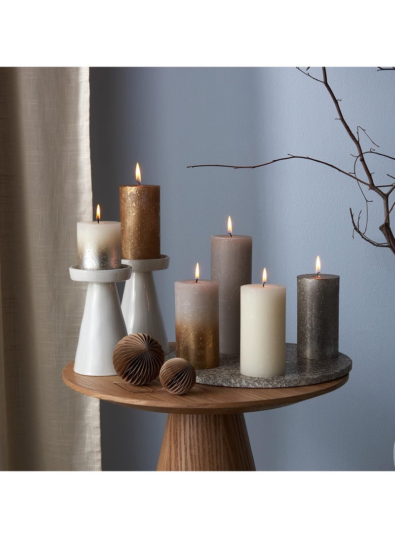 BOLSIUS Shimmer Pillar Candle Champagne - Image 2