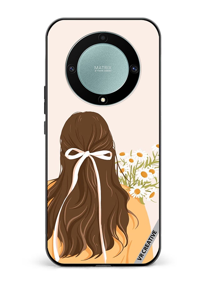 VR CREATIVE غطاء حماية لهاتف Honor X9b تصميم فتاة متعدد الألوان - Image 1