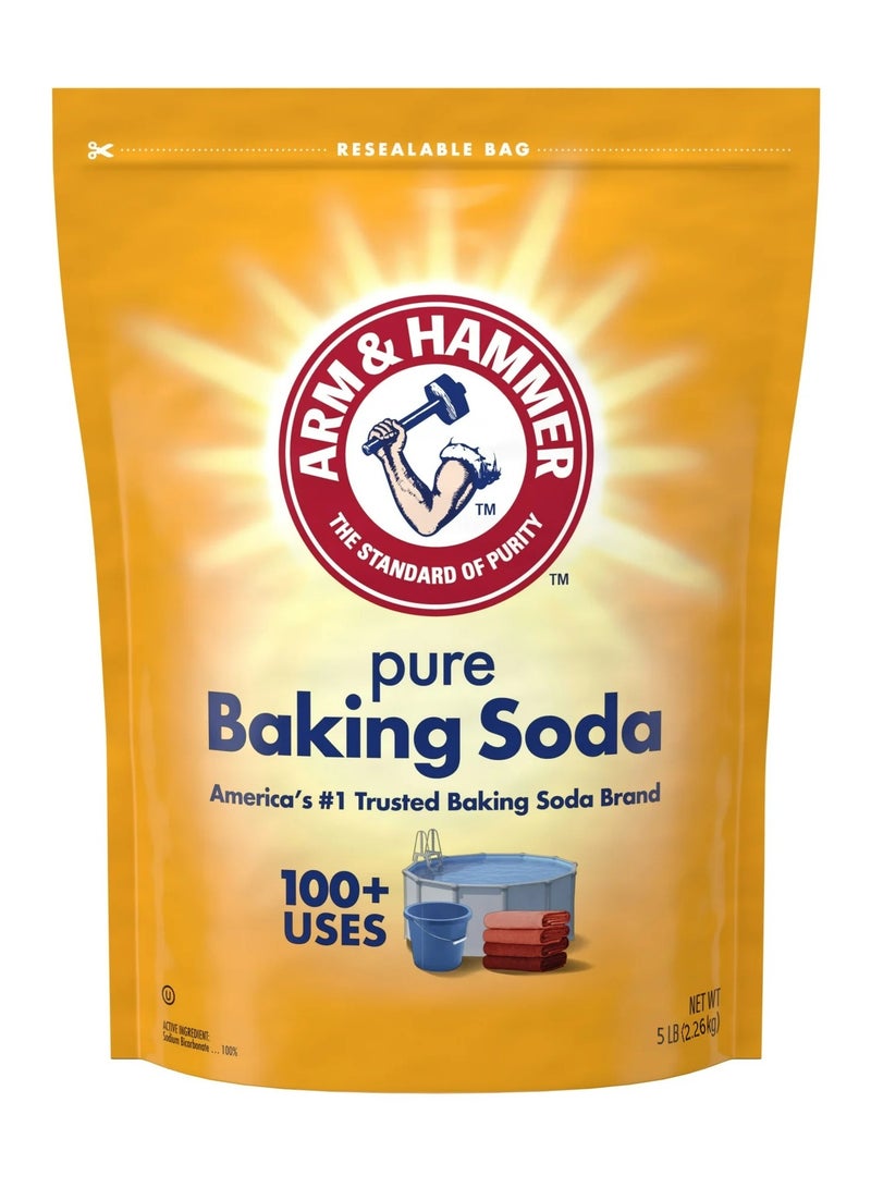 آرم آند هامر صودا الخبز النقي بيكربونات الصوديوم متعدد الإستخدامات عبوة ذاتية الإغلاق - 2.26 كجم - Image 1