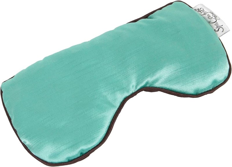 DreamTime Weighted Eye Pillow Mask, Rose Velvet, Microwave or Freeze, Washable, 9.5x4.5 in, for Sleep, Yoga, Meditation, Relaxation - Image 1