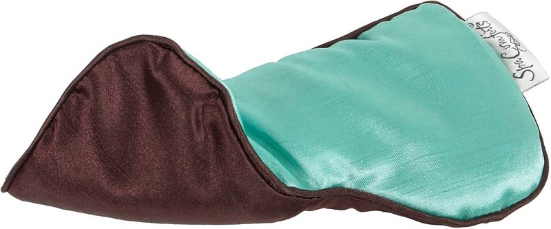 DreamTime Weighted Eye Pillow Mask, Rose Velvet, Microwave or Freeze, Washable, 9.5x4.5 in, for Sleep, Yoga, Meditation, Relaxation - Image 2