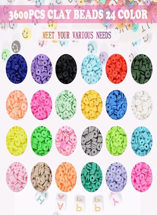 BuyLift Bracelet Making Bead Kit - 6x5 Clay Beads Set with Flat Round Spacers, Pendant Charms & DIY Supplies for Handmade Bracelets & Necklaces | Jewelry Craft Kit for Kids & Teens - Image 2