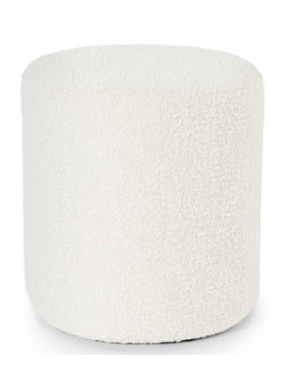 Boucle Ivory Round Pouf Ottoman – 45x40 CM, Plush Footstool with Wooden Base, Cozy Footrest for Living Room, Bedroom & Kids Room - pzsku/ZBCA9BF3311FC06FB8713Z/45/1742822479/d15fbe7c-690a-4c88-a11f-cc1e0efed470