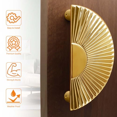 VOLO Main Door Handle/Door Handles for Main Door/Glass Door Handle/Pull Handles, for Home/Office/Hotels(Model- S-615, PVD Gold) (Pack of 1 Set) (8") - Image 3