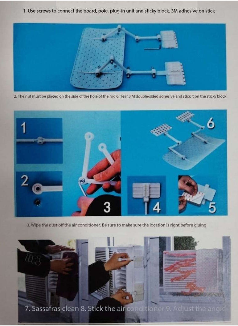 Generic Window AC Adjustable Flow Deflector Excellent Solution For Directing Air Thicker And More Durable  Easy To Install And Remove Air Conditioner Deflectors  - Image 4