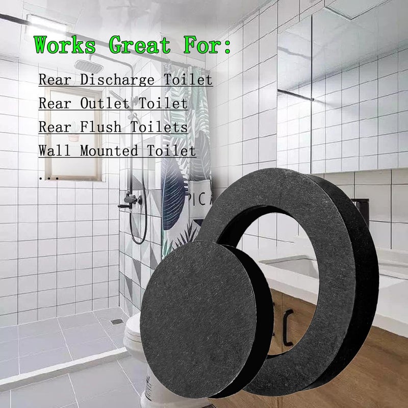 Dicsley Wall Hung Toilet Gasket, Z1200-NEOSEAL-GSKT-4, Bonded Neo Seal Closet Gasket Replacement Kits, for Rear Discharge Toilet, Rear Outlet Toilet, Rear Flush Toilets, Wall Mounted Toilet - Image 3
