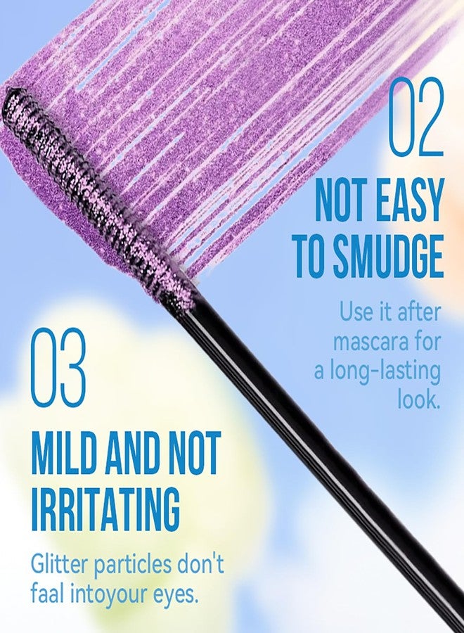 RoseFlower Colored Mascara Set, 7 Colors Waterproof Gift Set, Red, Pink, Purple, Blue, White, Black, Long Lasting, Voluminous Mascara for Eye Makeup - Image 4