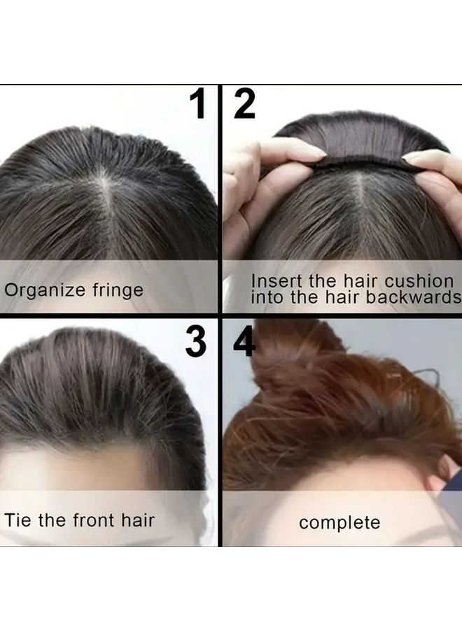 Women Invisible Volume Enhancing Hair Volumizer Fluffy Wig Comb Cushion With Detachable Styling Head Clip In Clip On Design For Instant Volume Natural Look Coffee Color - Image 5