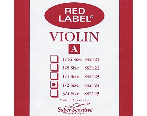 Super Sensitive Red Label Violin A String 1/2 Medium - Image 5