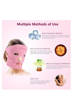Plan A Tourmaline Magnetic Gel Massage Mask, Ice Beads Face Massage Mask, Magnetic Therapy Gel Mask, Slimming Face Massage Mask, Professional Magnetic Stone Breathable Soft Washable (Pink)  - Image 5