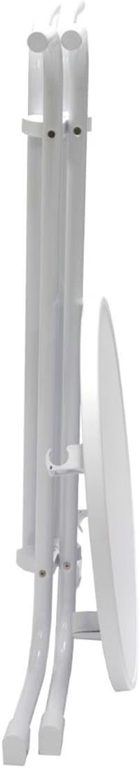 Displays2go Displays2go 235 Inch Round Highboy Table with MDF top 4225 Inch Tall Pub Table with Collapsible Design for Easy Storage White  - Image 3