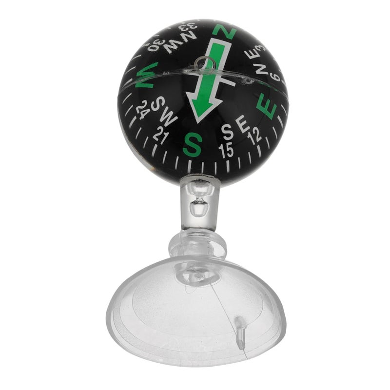 High Precision Car Compass with Strong Suction Cup For Navigation Portable Boat Black - Image 2