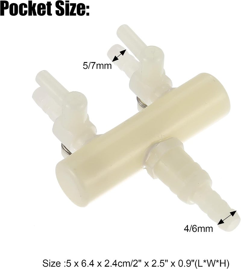 Meridian VOCOSTE White Plastic 2‑Way Aquarium Air Flow Control Lever Valve - CT - Image 4