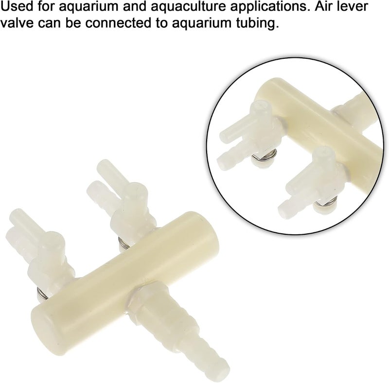 Meridian VOCOSTE White Plastic 2‑Way Aquarium Air Flow Control Lever Valve - CT - Image 3