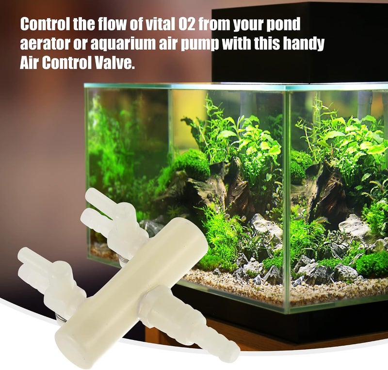 Meridian VOCOSTE White Plastic 2‑Way Aquarium Air Flow Control Lever Valve - CT - Image 2
