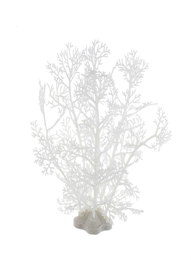 JIH Aquarium Decor Plastic Plant Small,Fish Tank Decoration Ornament Artificial Plants 8 inch (White 2 Pcs) - Image 4
