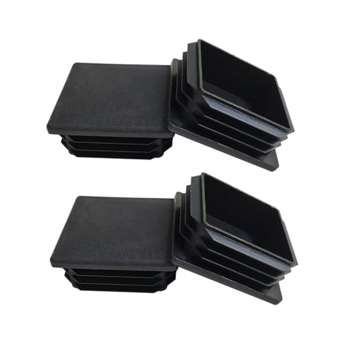ZYYC 4 Pack 2'' Inch End Cap Square Tubing Black Plastic Plug,Tubing Post End Cap Suitable for Square TubeSquare Plastic Plug, Tubing Post End Cap - Image 1